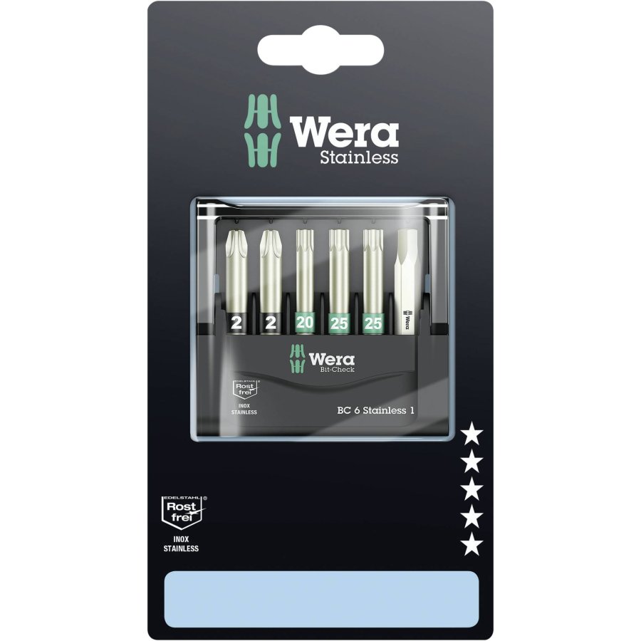 WERA Bit-Check 6 Stainless 1 SB Bit-Check #1
