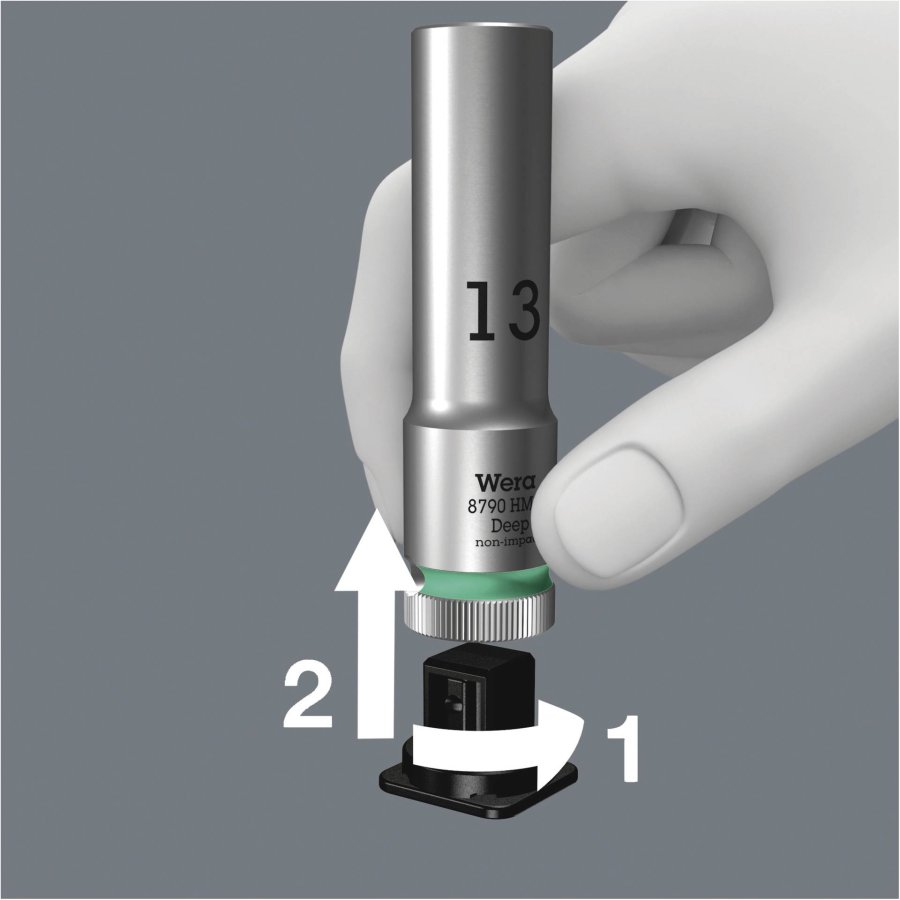 WERA Belt A Deep 1 socket set, 1/4  drive #8