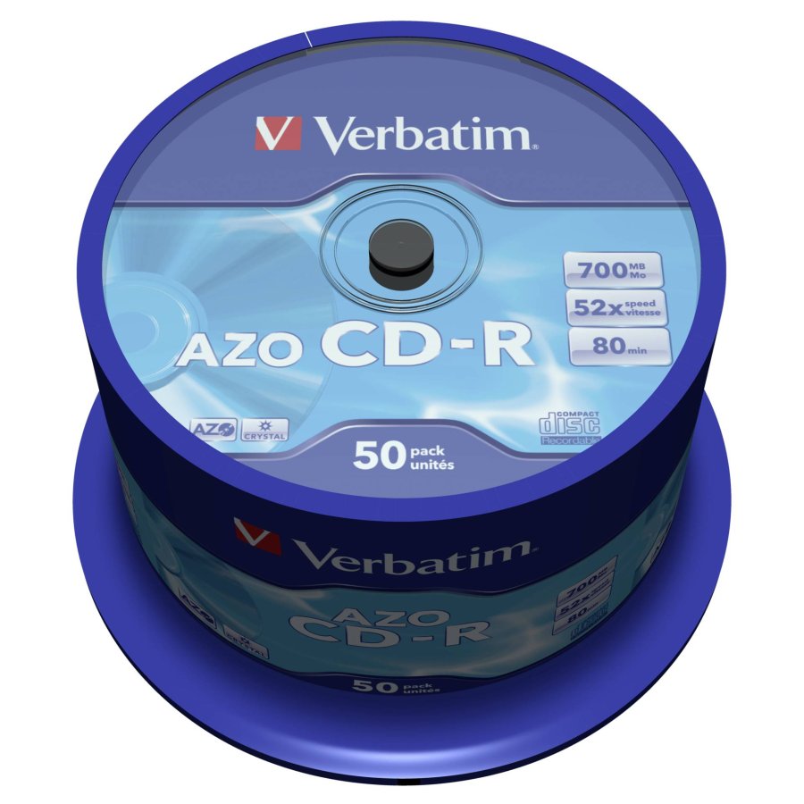 1x50 Verbatim Data Life Plus CD-R 80, 52x Speed, Spindle #1