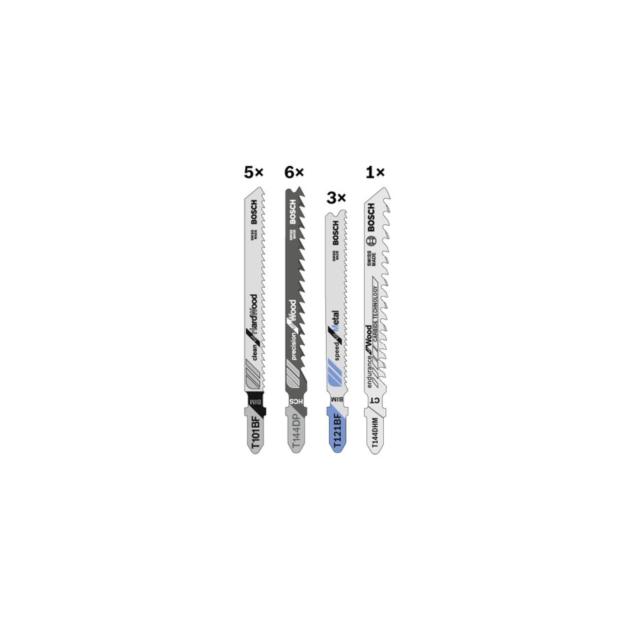 Bosch Jigsaw blade kit 15 pcs Wood and Metal #2