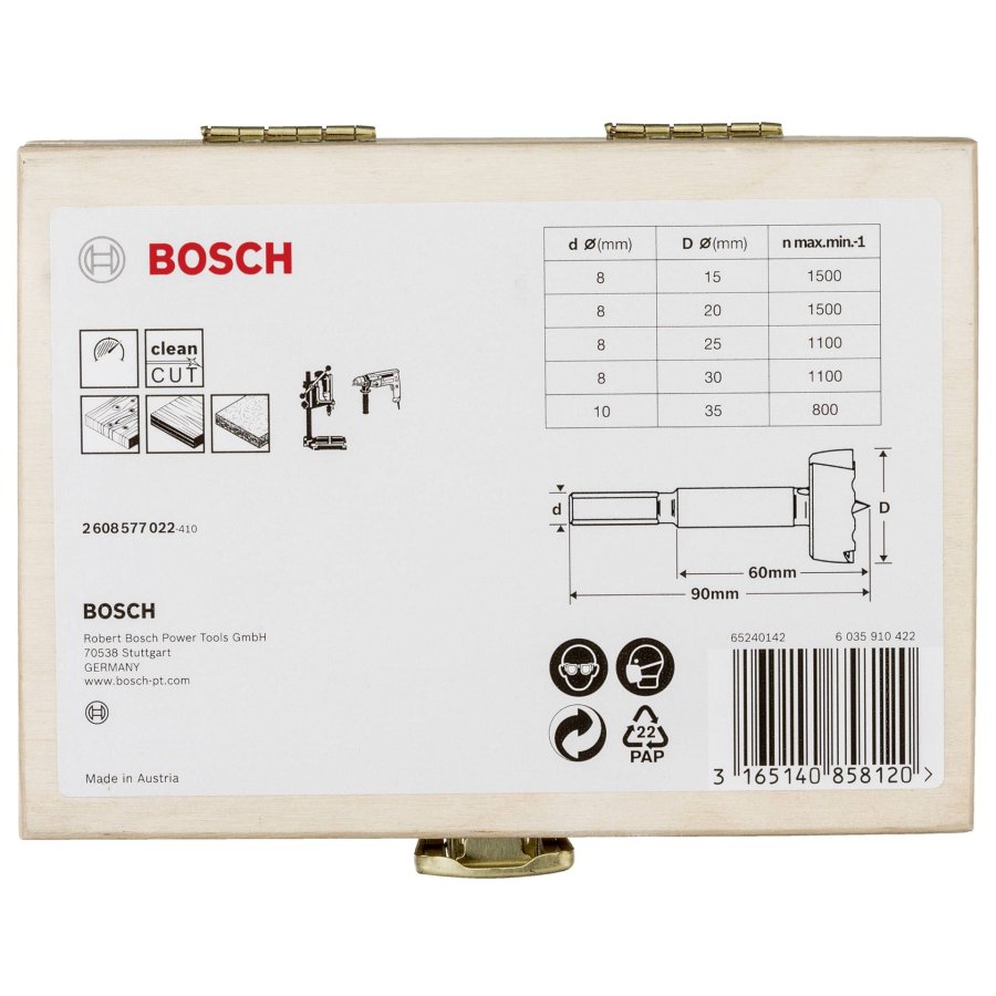 Bosch auger drill set 5 pcs 15 - 35 mm #5