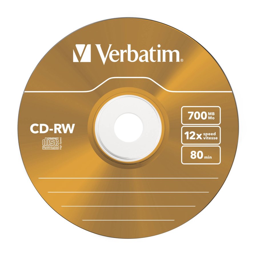 1x5 Verbatim CD-RW 80 / 700MB 10x Speed, Colour, Slim #5