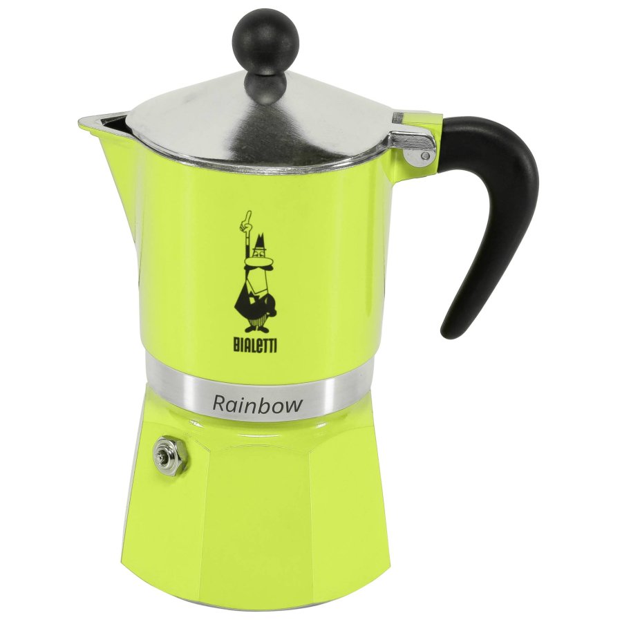 Bialetti Rainbow Moka gryde Sort, Grn #1