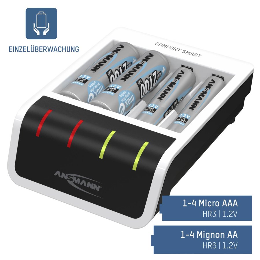 Ansmann Comfort Smart Charger incl. 4 AA Mignon Bat. 2100mAh #9