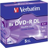 1x5 Verbatim DVD+R Double Layer 8x Speed, Jewel Case 8,5GB #1