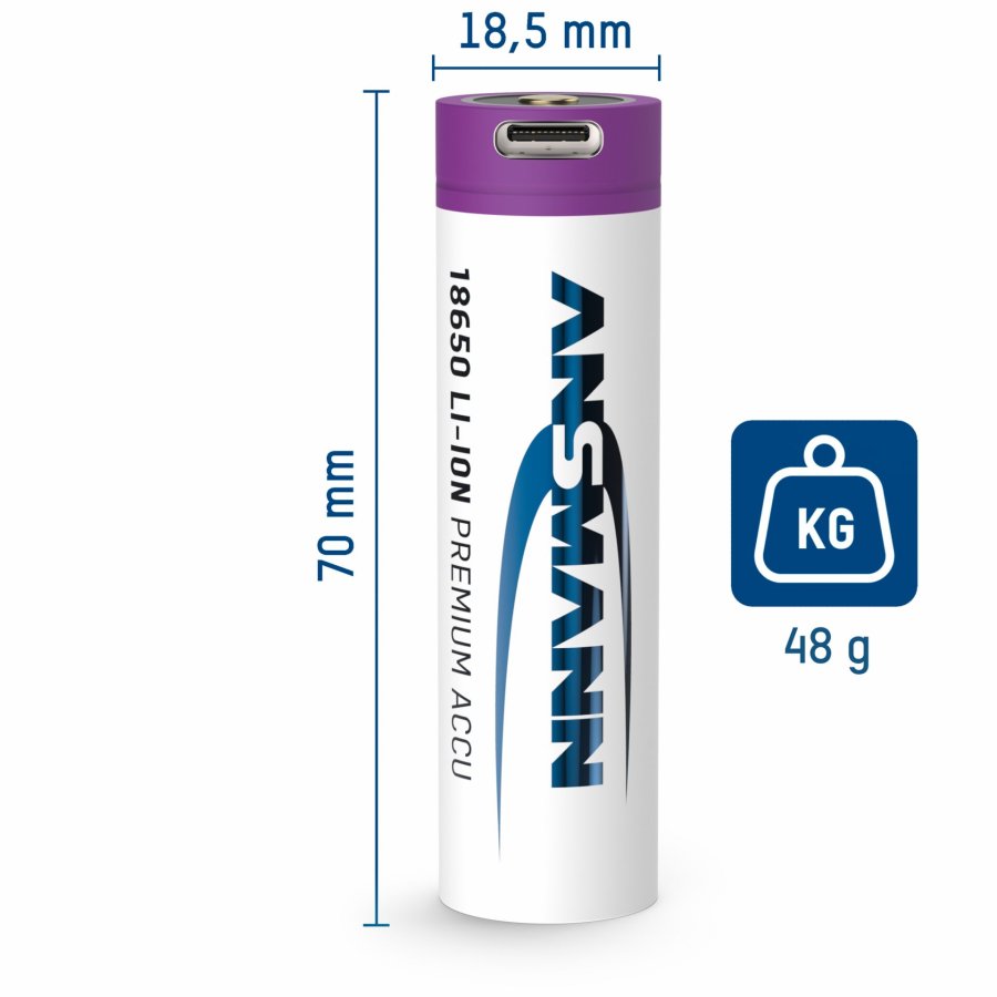 Ansmann Li-Ion 18650 3400mAh 3,6V Micro-USB         1307-0003 #5