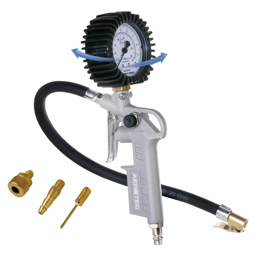 Aerotec tyre filler calibrated + 30cm hose + adapters #1