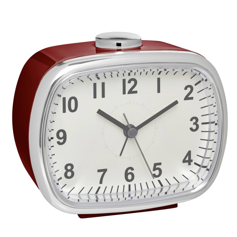 TFA 60.1032.05 Analogue Alarm Clock red #1