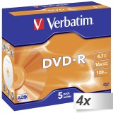 4x5 Verbatim DVD-R 4,7GB 16x Speed, Jewel Case #1