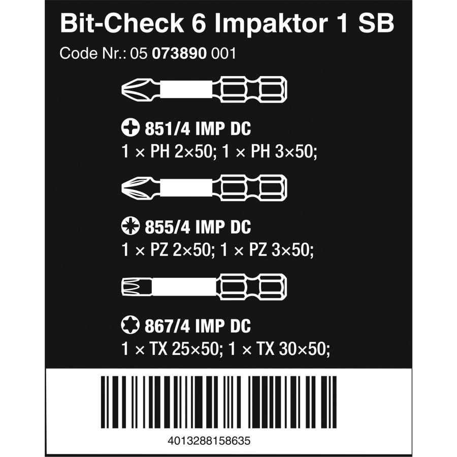 WERA Bit-Check 6 Impaktor 1 SB #2