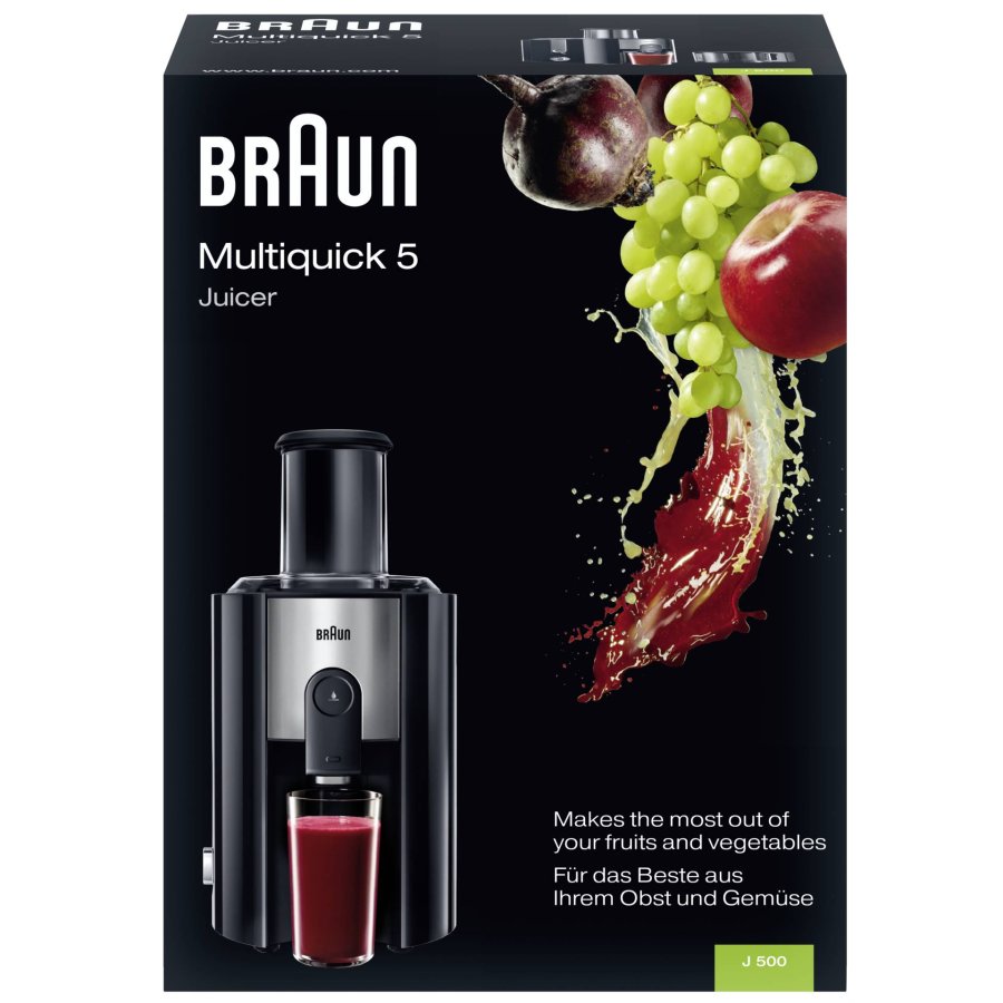 Braun Multiquick 5 juicer J 500 900 W Sort, Slv #3