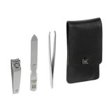 Zwilling CLASSIC snap fastener leather case, black, 3 pcs. #1