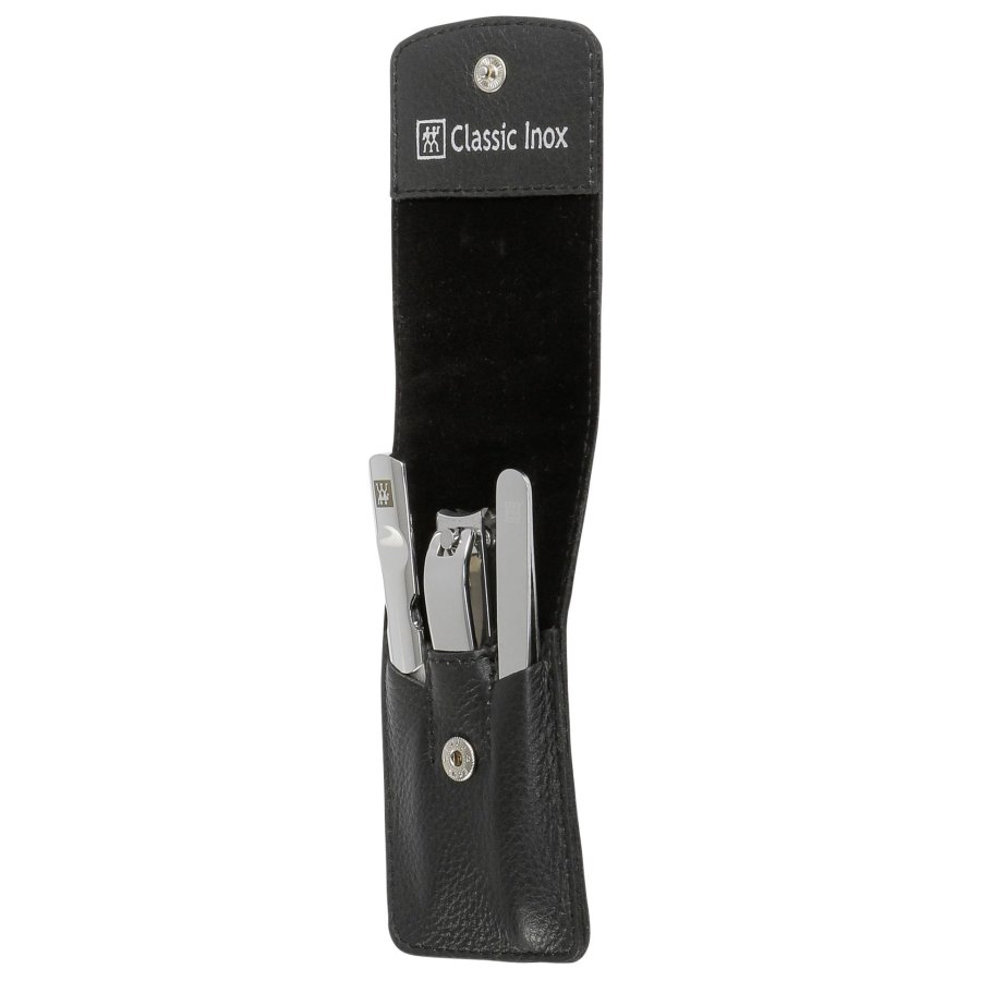 Zwilling CLASSIC snap fastener leather case, black, 3 pcs. #2