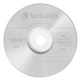 1x25 Verbatim Data Life Plus CD-R 80, 52x Speed, cake box #3