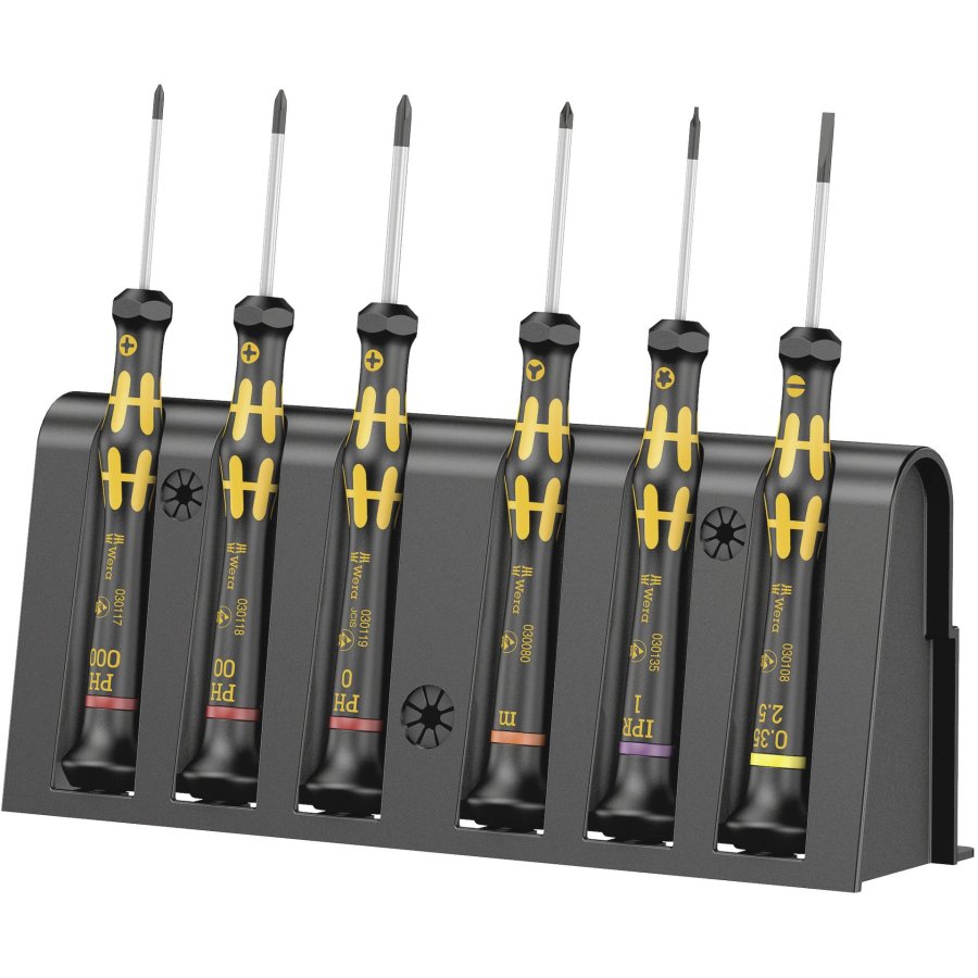 Wera 1550/6 ESD Electrician screwdriver set + Rack #1