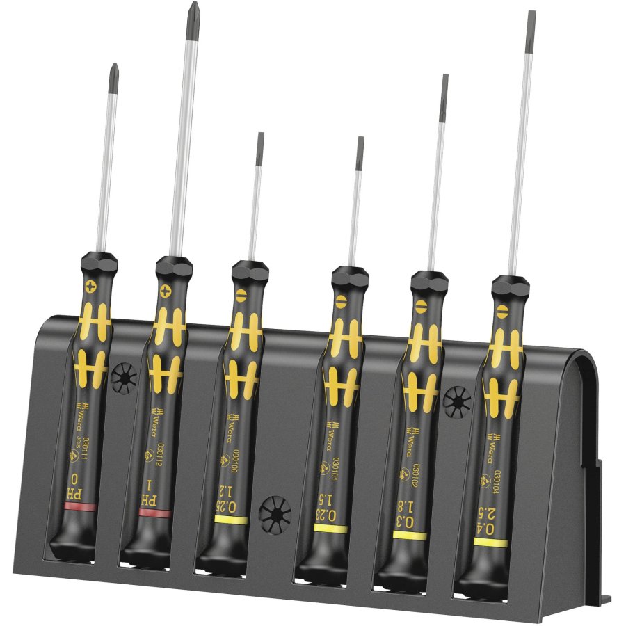 Wera 1578 A/6 ESD Electrician screwdriver set + Rack #1