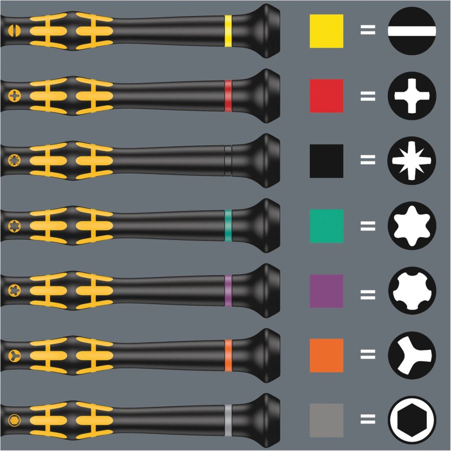 Wera 1578 A/6 ESD Electrician screwdriver set + Rack #8