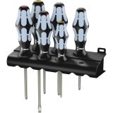 Wera 3334/3350/3355/6 Screwdriver Set, Inox + Rack #1