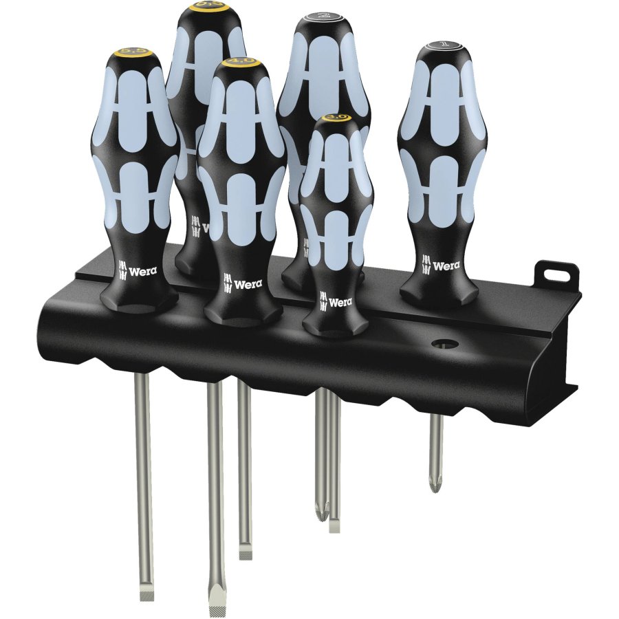Wera 3334/3355/6 Screwdriver Set Stainless Steel + Rack #1