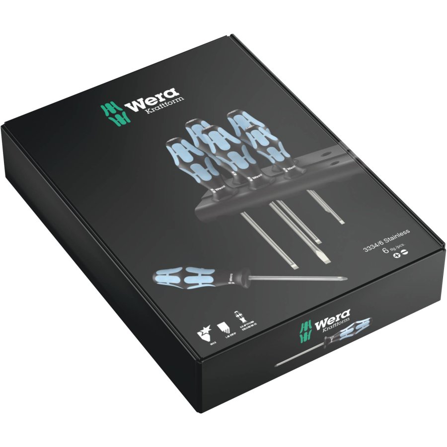 Wera 3334/6 Screwdriver Set Stainless Steel + Rack #2