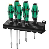 Wera 334/355 SK/6 Screwdriver Set Kraftform Plus Lasertip+Rack #1