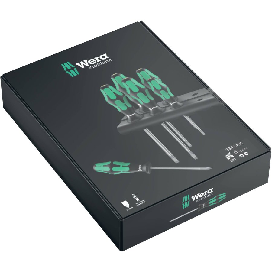 Wera 334/355 SK/6 Screwdriver Set Kraftform Plus Lasertip+Rack #2