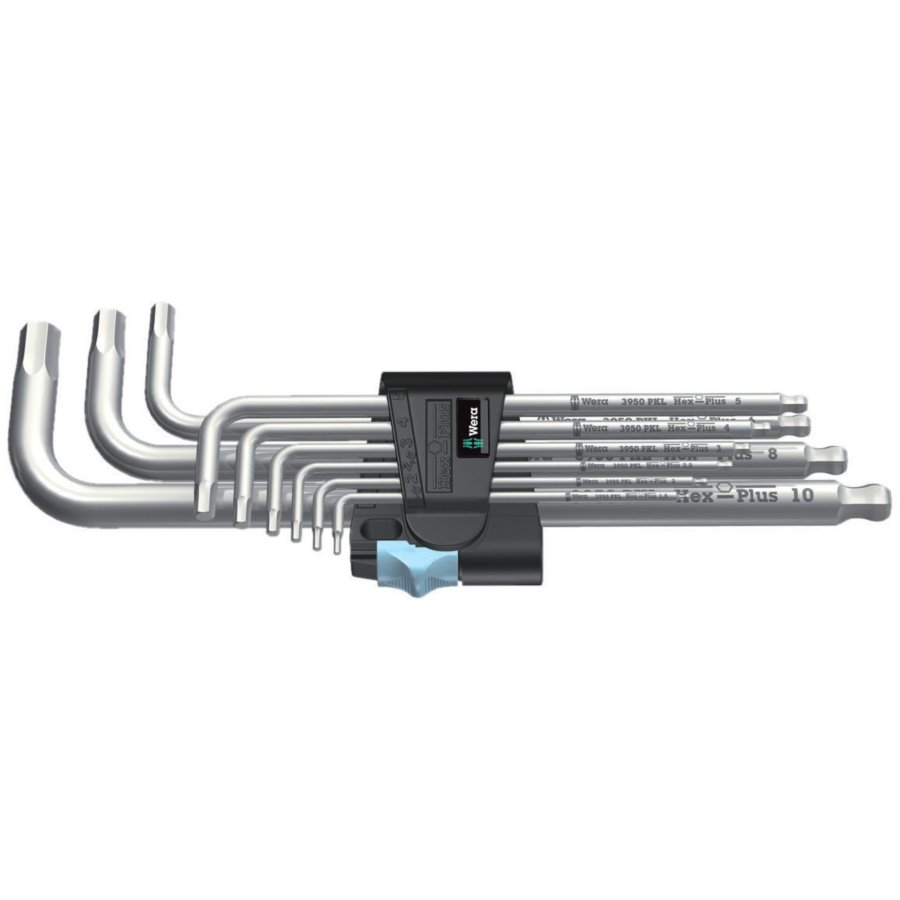Wera 3950/9 Hex-Plus Stainless 1 L-key set, metric, stainless #1