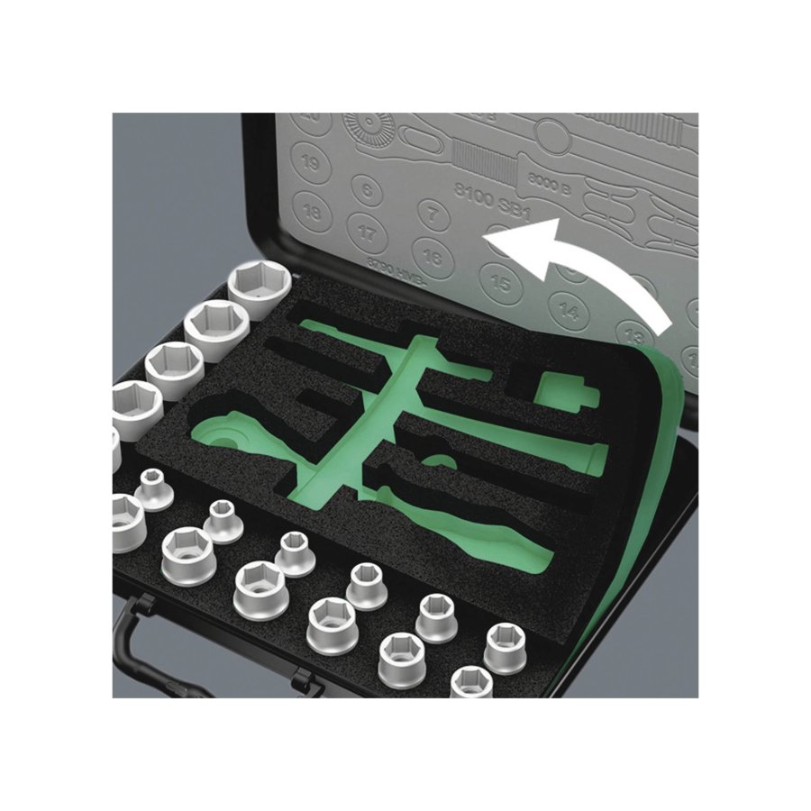Wera 8100 SA 4 Zyklop Speed Ratchet Set, 1/4  Drive imperial #3