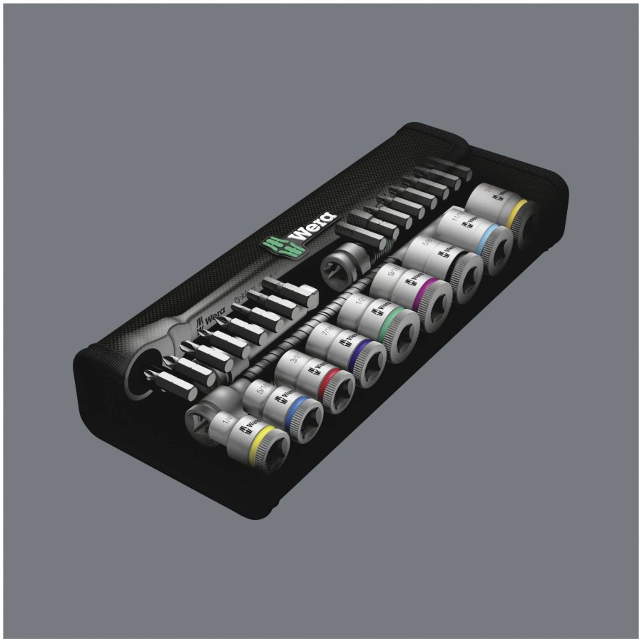 Wera 8100 SB 10 Zyklop Ratchet Set Push Through 3/8  imperial #2