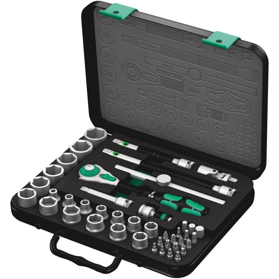 Wera 8100 SB 2 Zyklop Speed Ratchet Set 3/8  Drive metric #1