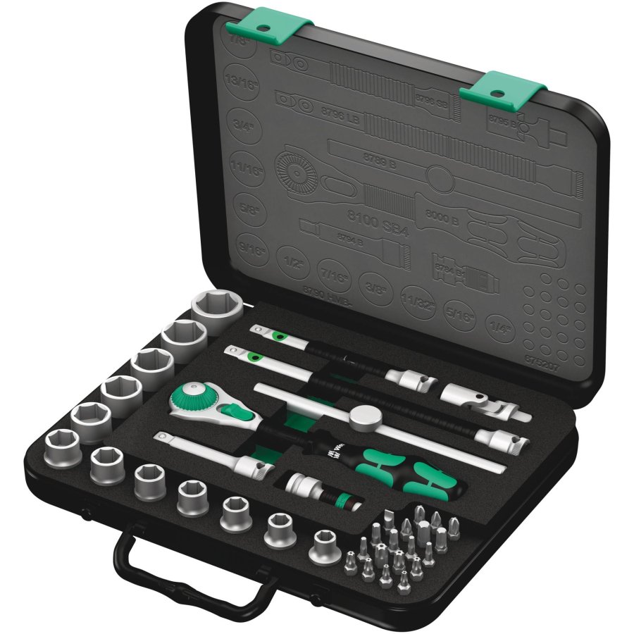 Wera 8100 SB 4 Zyklop Speed Ratchet Set, 3/8   imperial #1