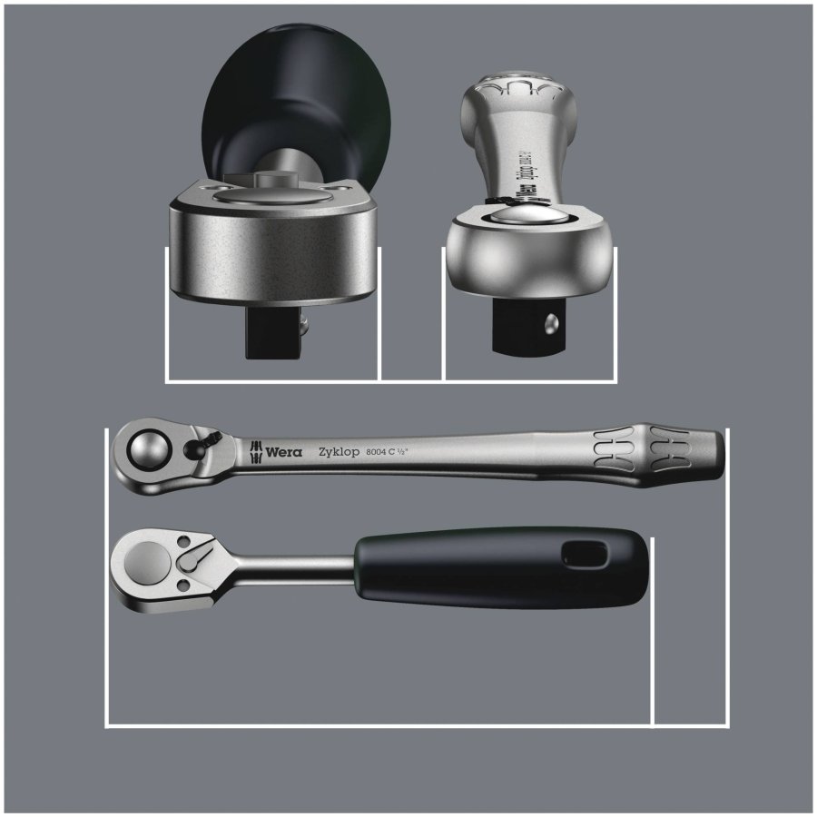 Wera 8100 SB 8 Zyklop Ratchet Switch Lever, 3/8  Drive metric #3