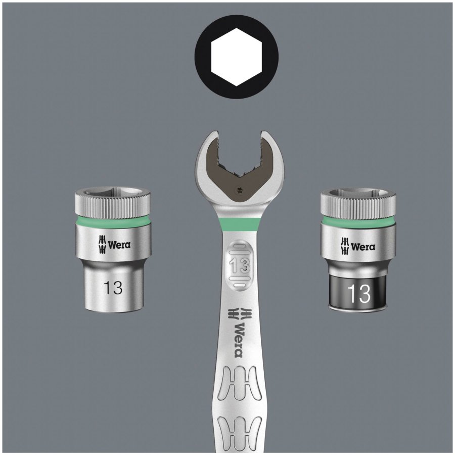 Wera 8100 SB 8 Zyklop Ratchet Switch Lever, 3/8  Drive metric #4