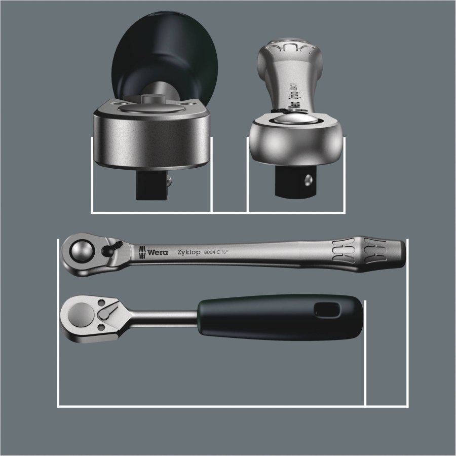Wera 8100 SC 11 Zyklop Ratchet Switch Lever 1/2  Drive imperial #3