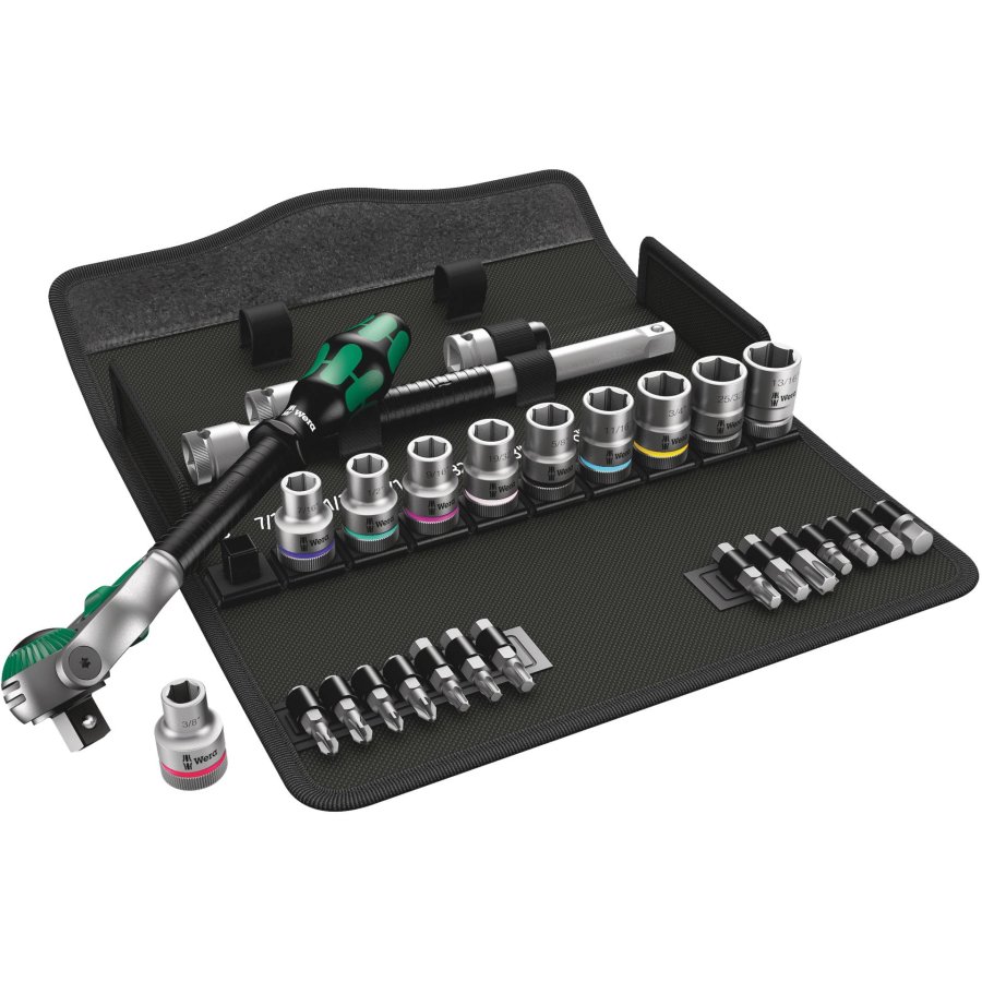 Wera 8100 SC 9 Zyklop Speed- Ratchet Set 1/2  Drive imperial #1