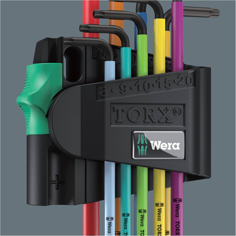 Wera 967/9 TX BO Multicolour 1 L-Key Set for TORX, BlackLaser #2
