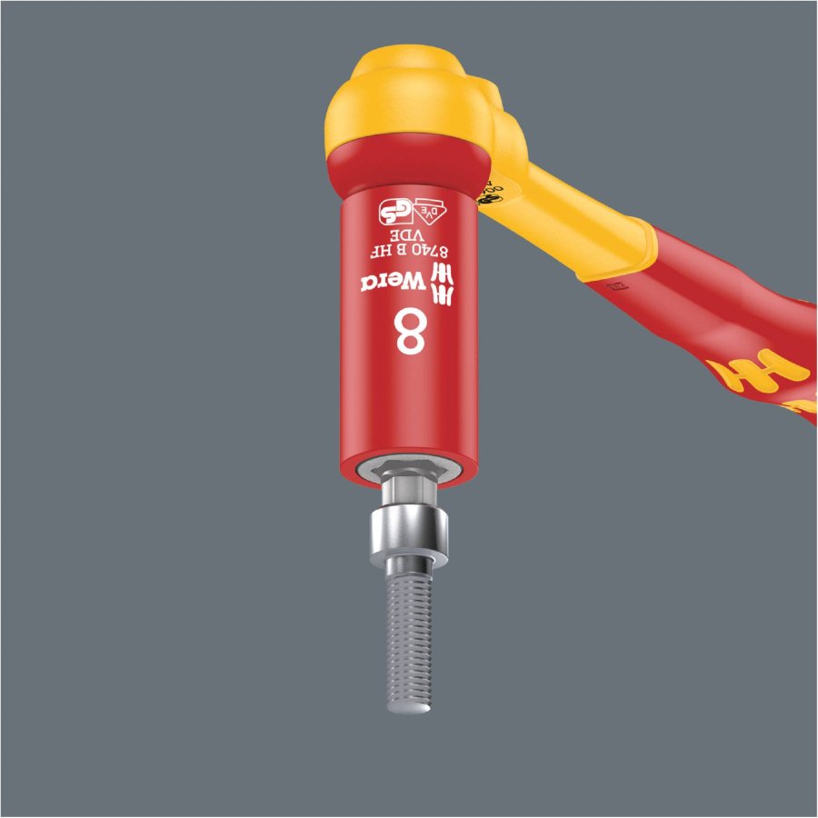 Wera BeltB VDE 1 Zyklop TORX Bit Socket hexagonal holding f. 3/8 #5