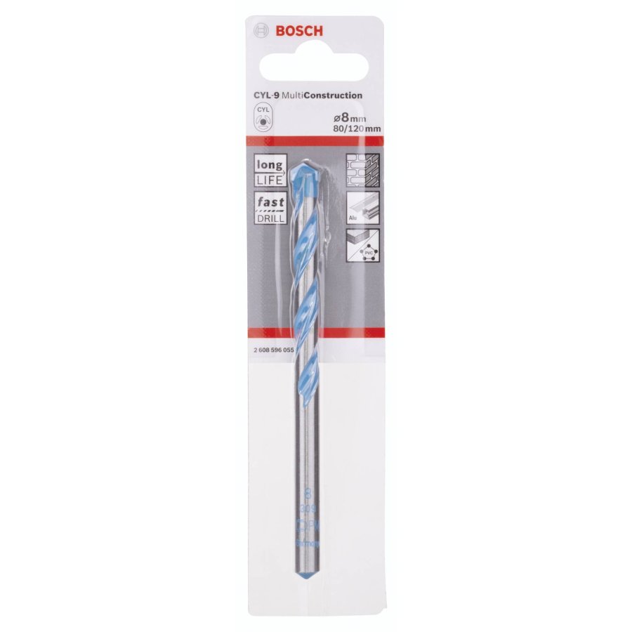 Bosch 1 CYL-9 MultiConstruction Drill Bit 8x80x120mm #3