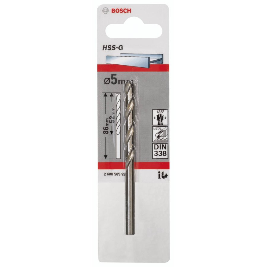 Bosch Metal Drill Bits HSS-G 5,0x52x86mm #2