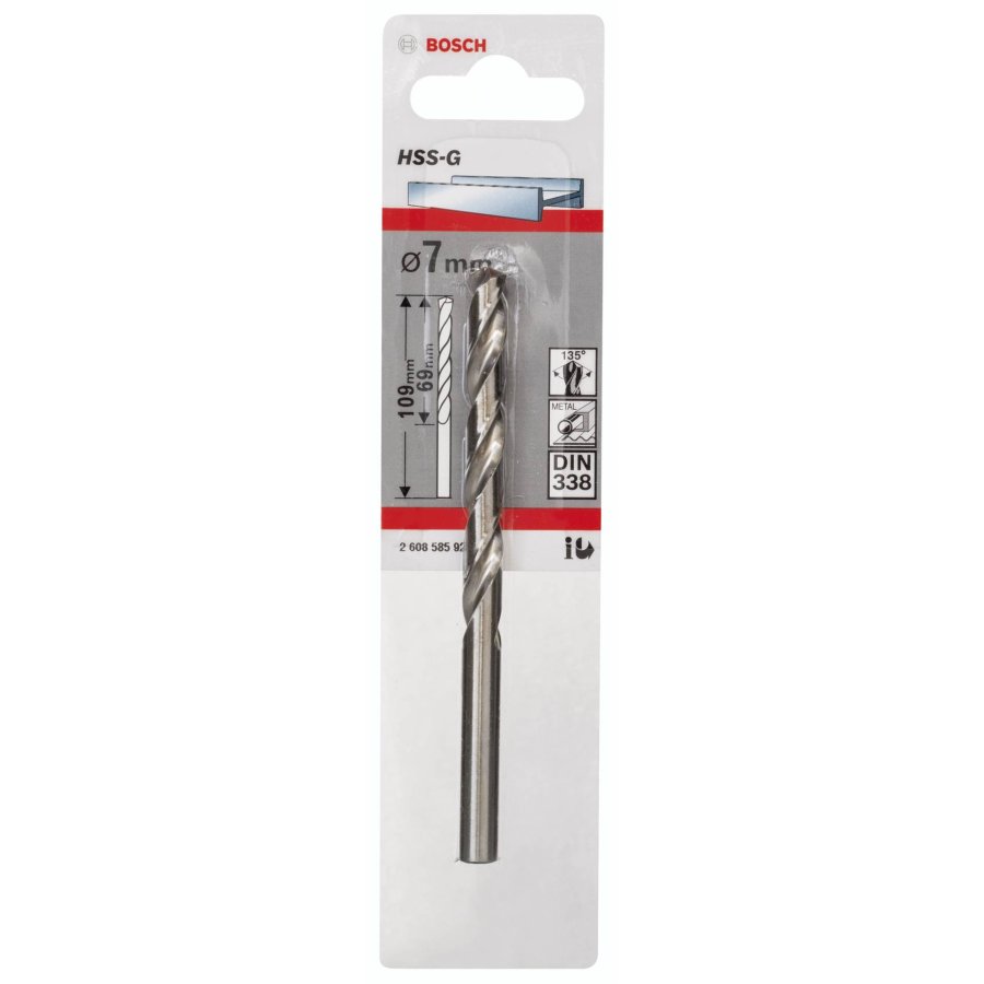 Bosch 1 Metal Drill Bits HSS-G 7,0x69x109mm #2