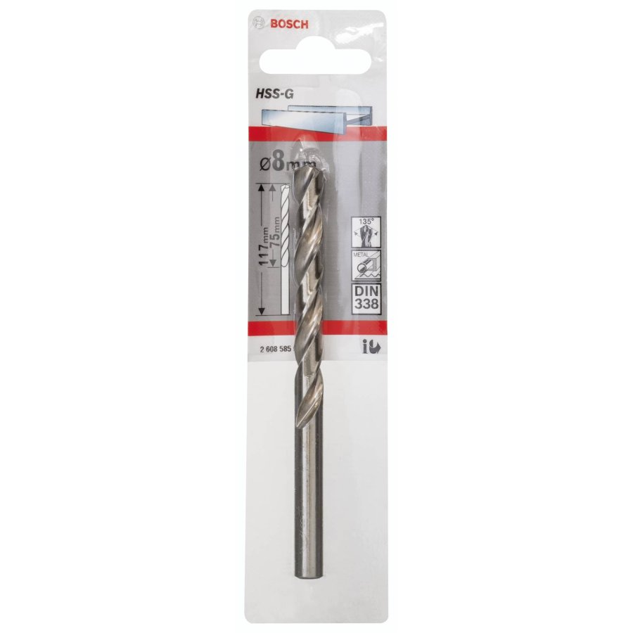 Bosch 1 Metal Drill Bits HSS-G 8,0x75x117mm #2