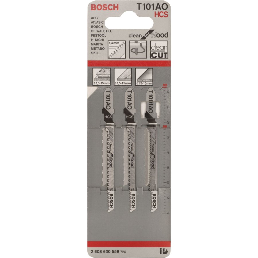 Bosch 3 jigsaw blades T 101AO #2