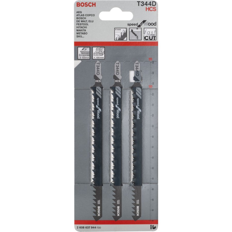 Bosch 3 jigsaw blades T344D #2