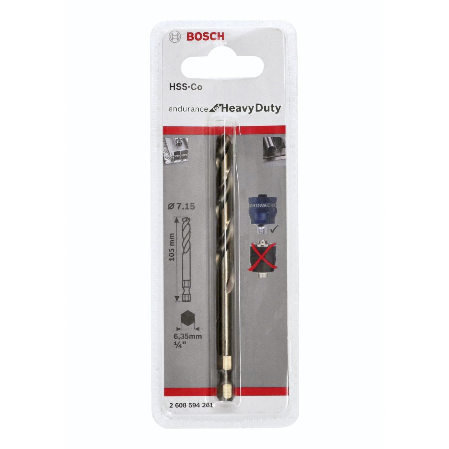 Bosch Pilot Drill Bit HSS-Co d 7.15x105 m #2