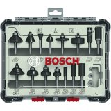 Bosch 15 pcs Wood Bit Set for 6mm Shank Router #1