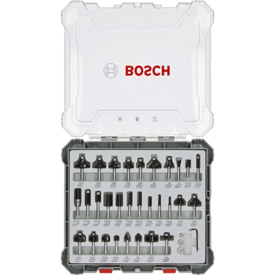 Bosch 30 pcs Wood Bit Set for 6mm Shank Router #2