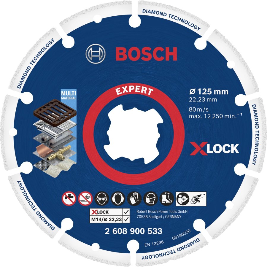 Bosch X-LOCK Dia Cutting Disc 125x22.23mm #1
