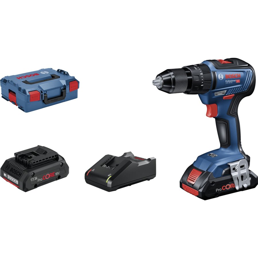 Bosch GSB 18V-55 PROFESSIONAL 1800 rpm Nglefri 1,1 kg Sort, Bl, Rd #1