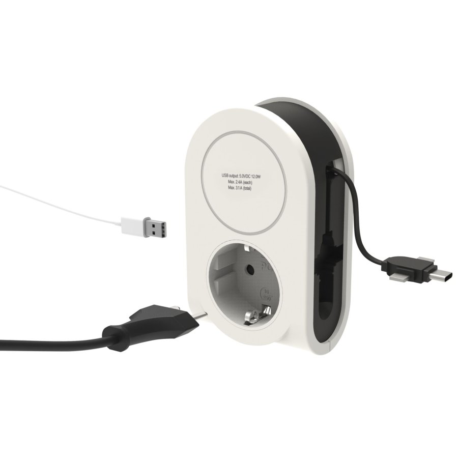 REV USB Charger Flex 3in1 0,8 m + 1x socket #3