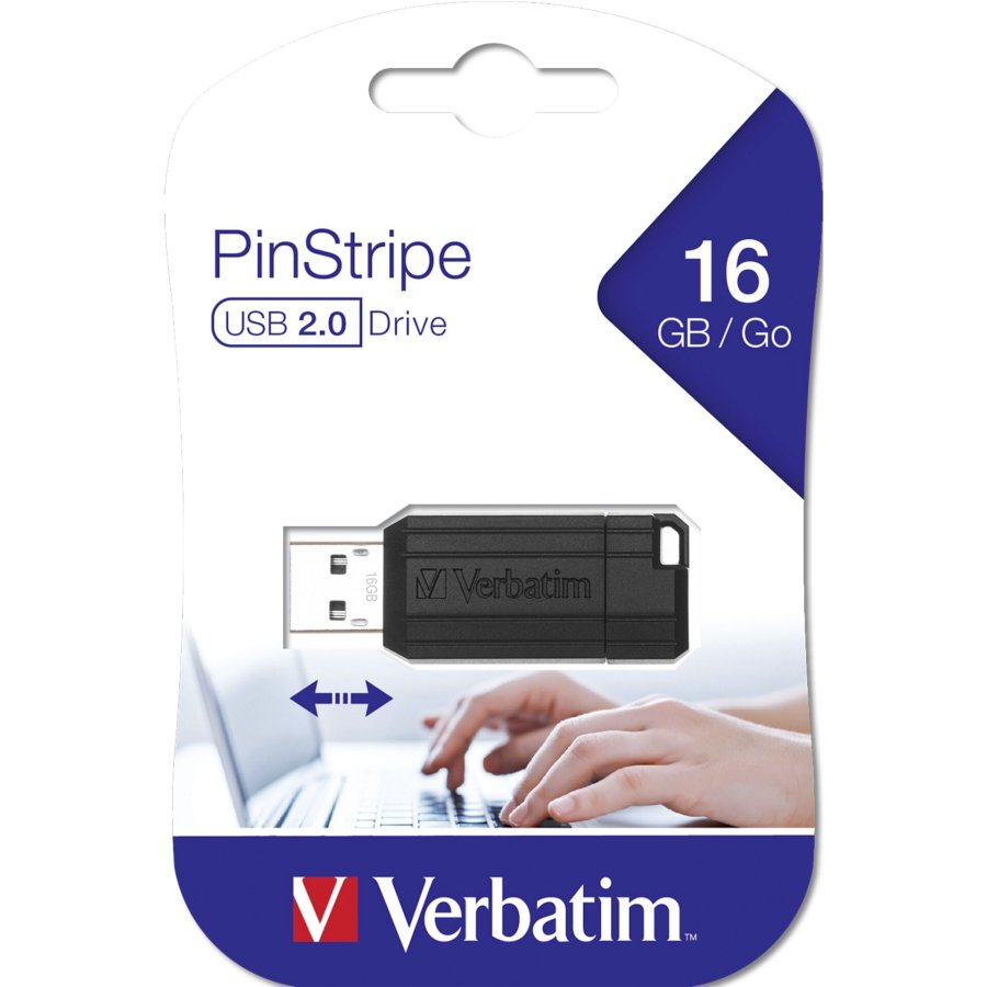 Verbatim Store n Go         16GB Pinstripe USB 2.0 black    49063 #1